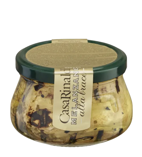 Gegrillte Auberginenstreifen