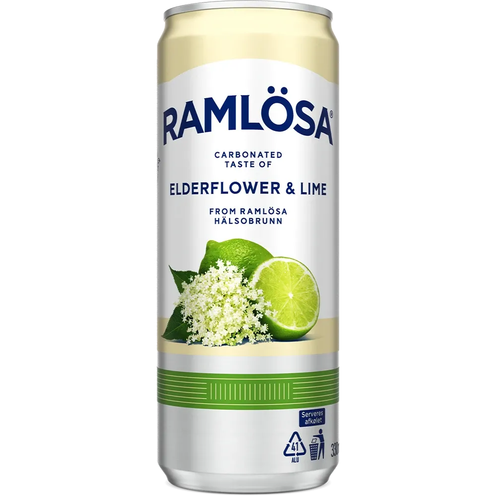 Ramlösa Hyldeblomst & Lime TRAY 24x 0,33L DS zzgl. DPG Pfand