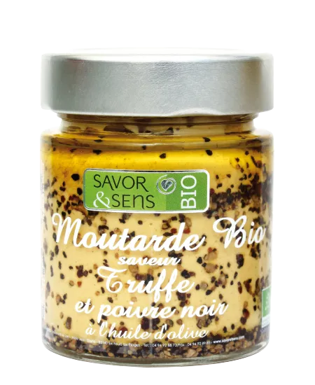 BIO Senf mit Trüffel und schwarzem Pfeffer