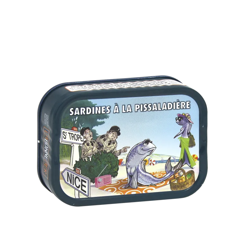 Sardinen "à la Pissaladière" aus Zwiebeln, Sardinen und Anchovis