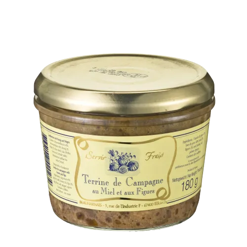 Landterrine mit Honig und Feigen