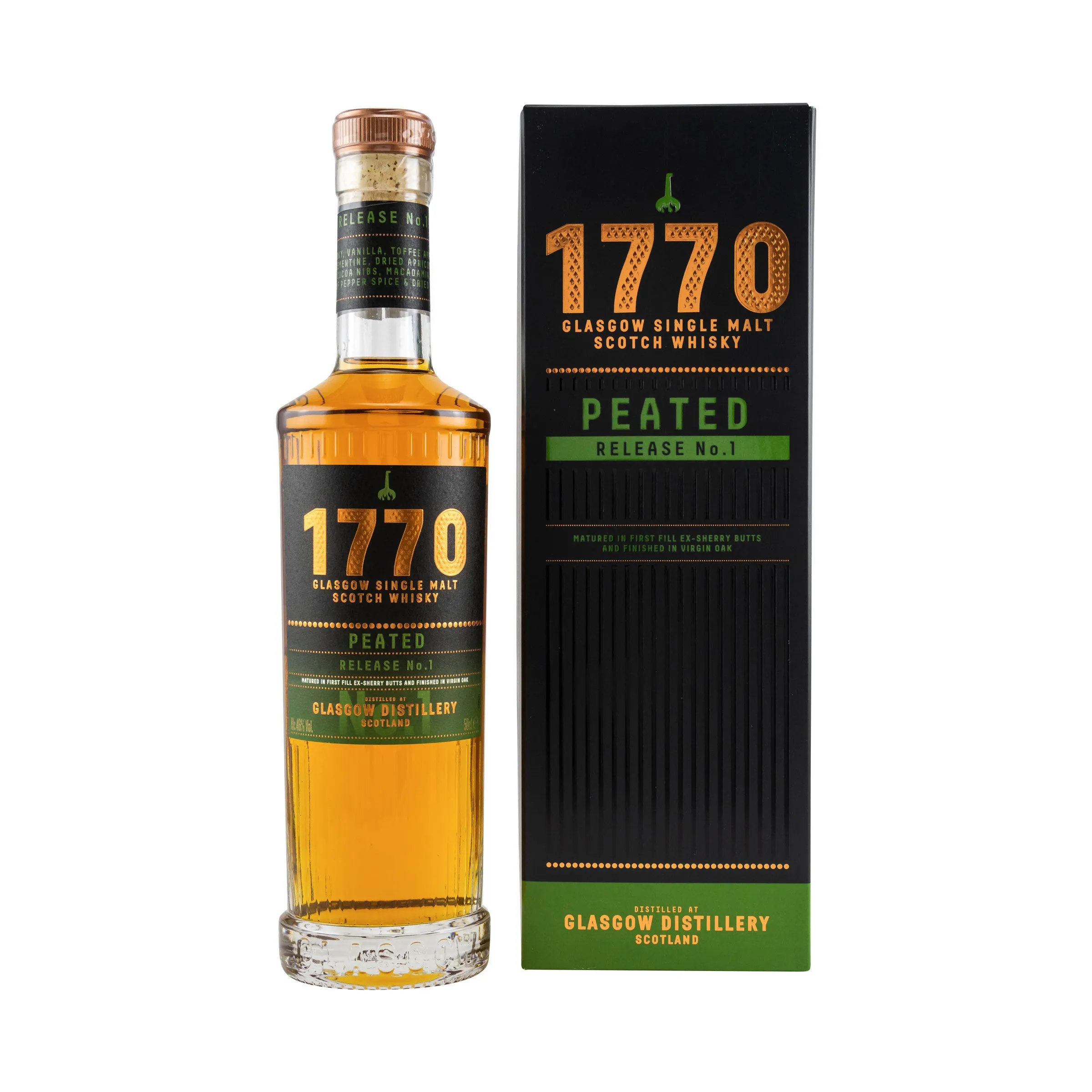 1770 Glasgow Single Malt Scotch Whisky - Peated - Glasgow Distillery