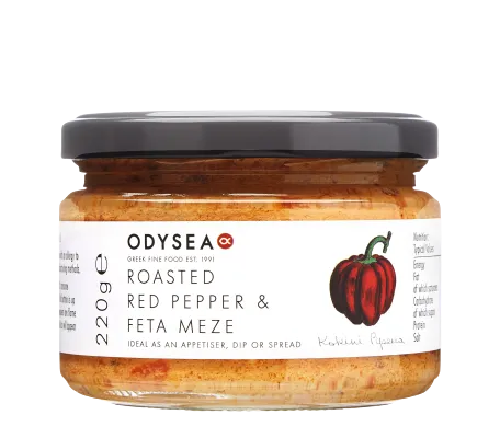 Meze Rote Paprika mit Feta-Käse