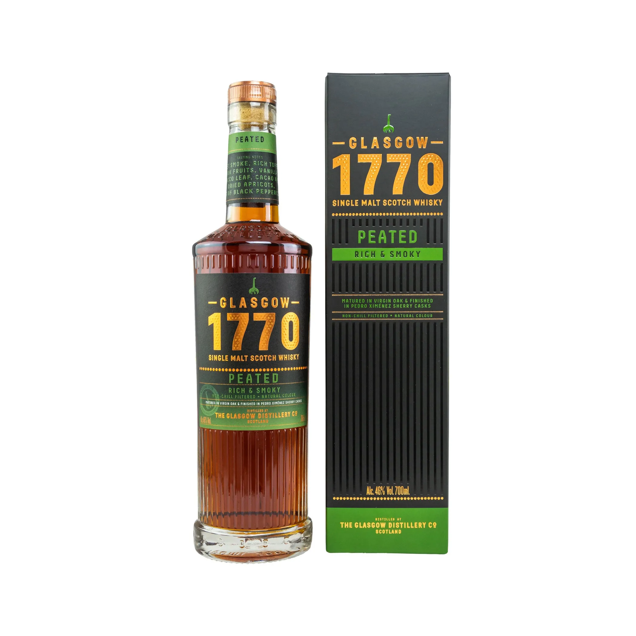 1770 Glasgow Single Malt Scotch Whisky - Peated - Rich & Smoky
