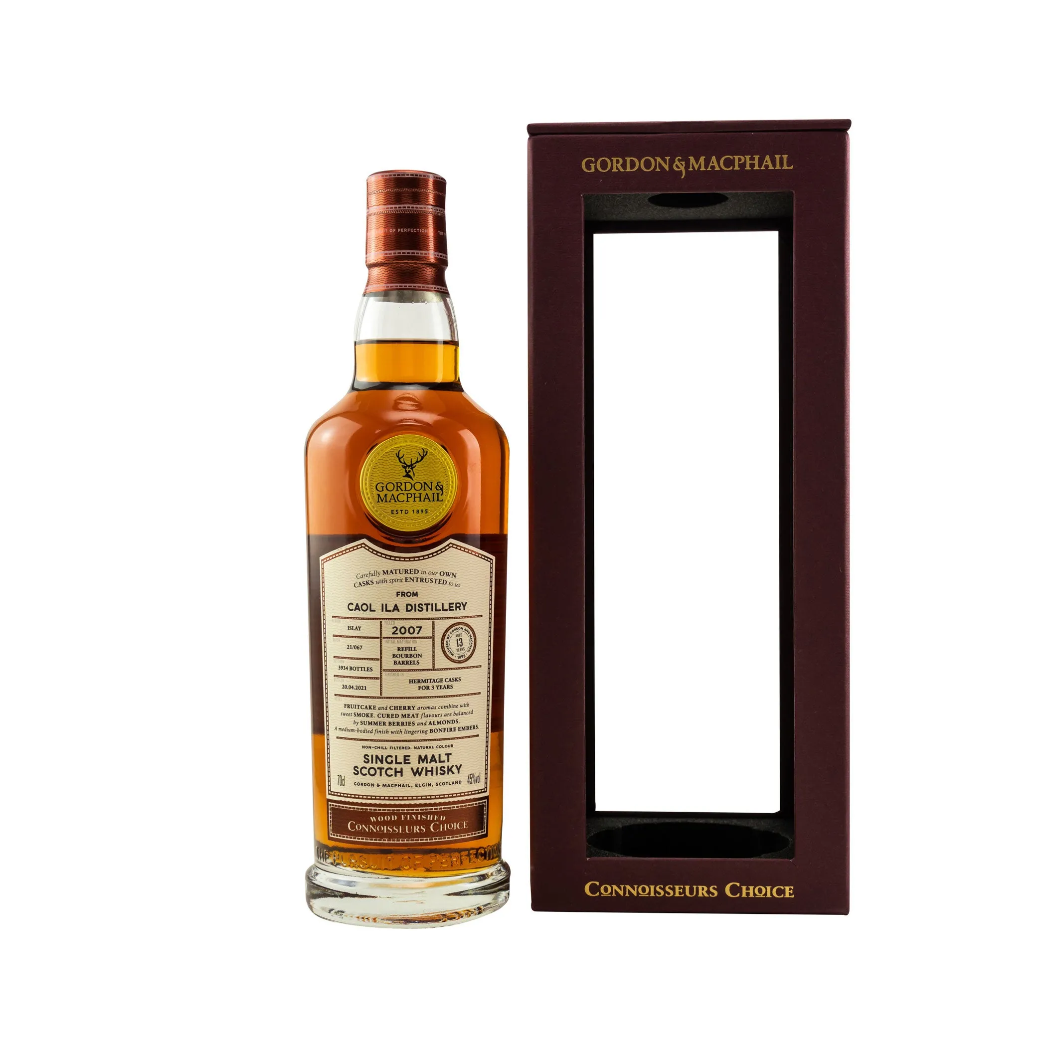 Caol Ila 2007/2021 - 13 Jahre Hermitage Cask Wood Finished Connoisseurs Choice - Gordon & MacPhail -