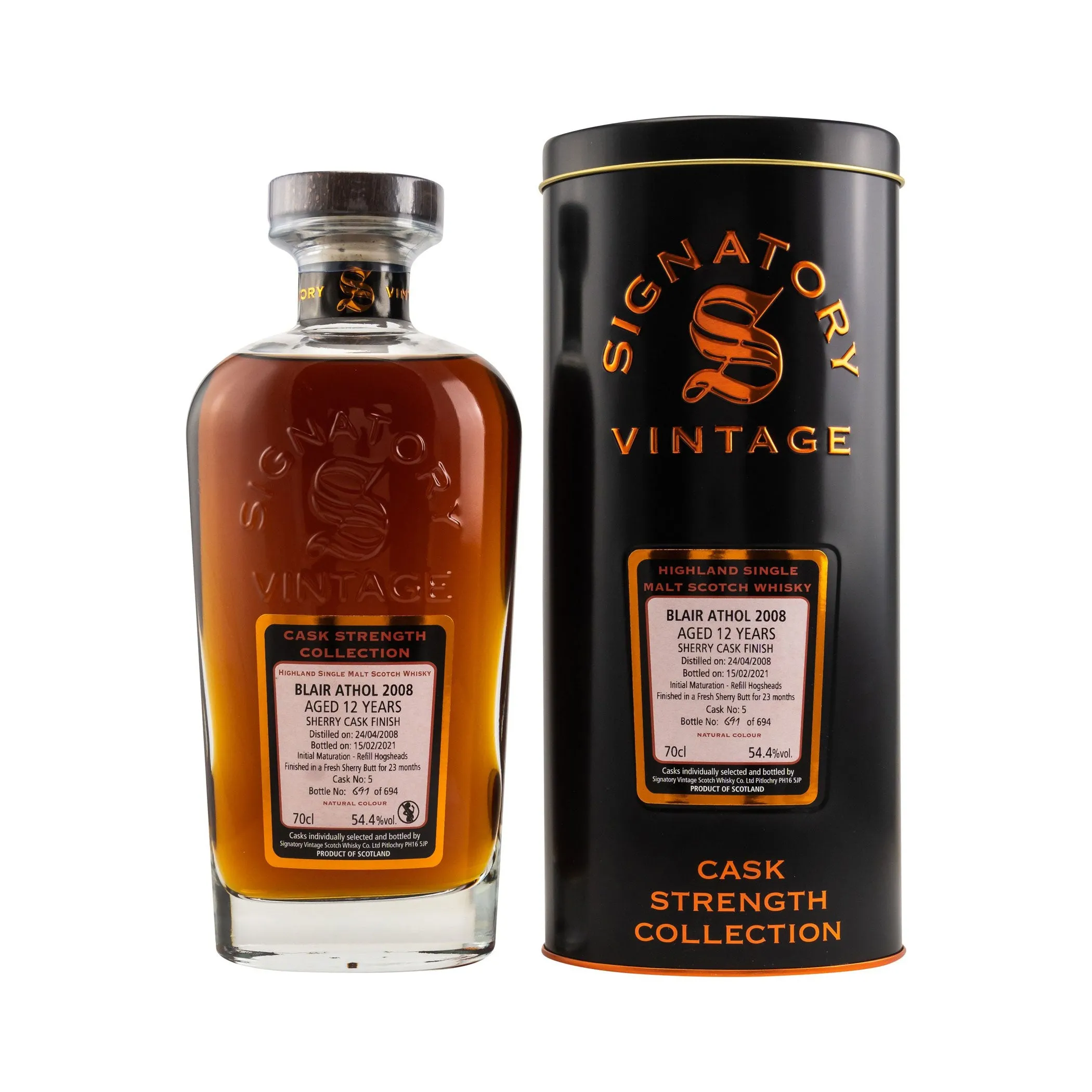Blair Athol 2008/2021, 12 Jahre, Sig CS - Cask No. 5