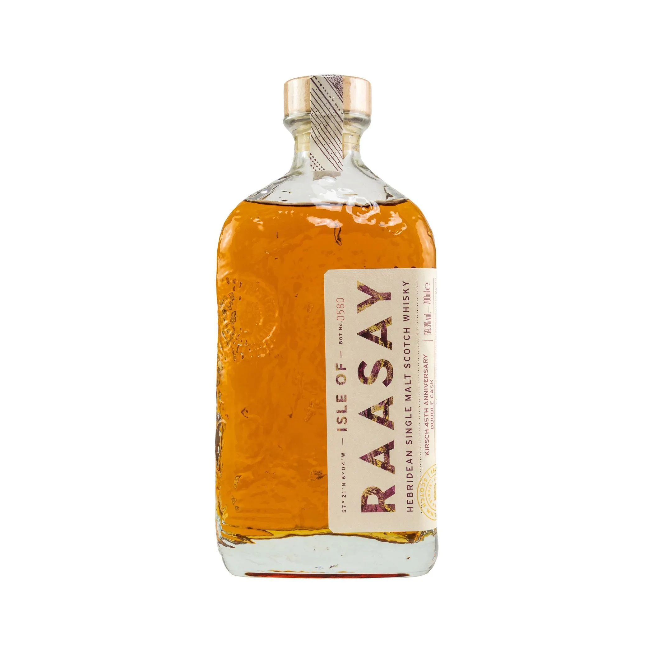 Isle of Raasay Single Malt Kirsch 45th anniversary double cask - Peated Hebridean Single Malt Scotch Whisky