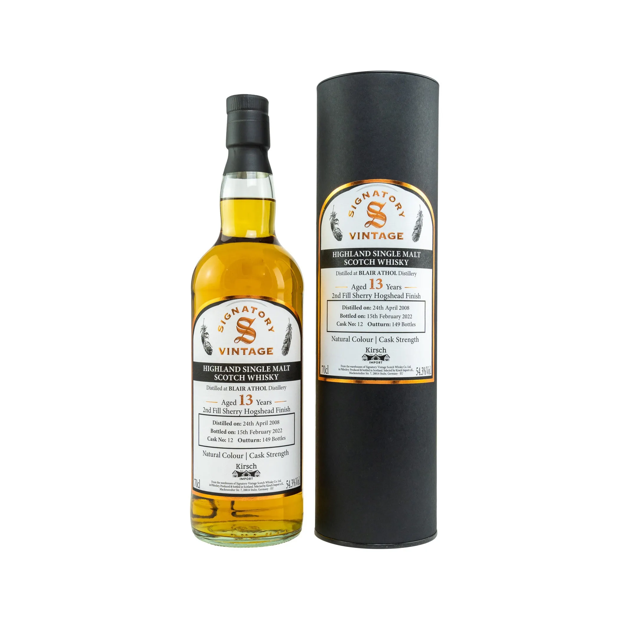 Blair Athol 2008/2022 - 13 Jahre Single Cask #12 Sherry Hogshead Finish Germany Exclusive - Signatory