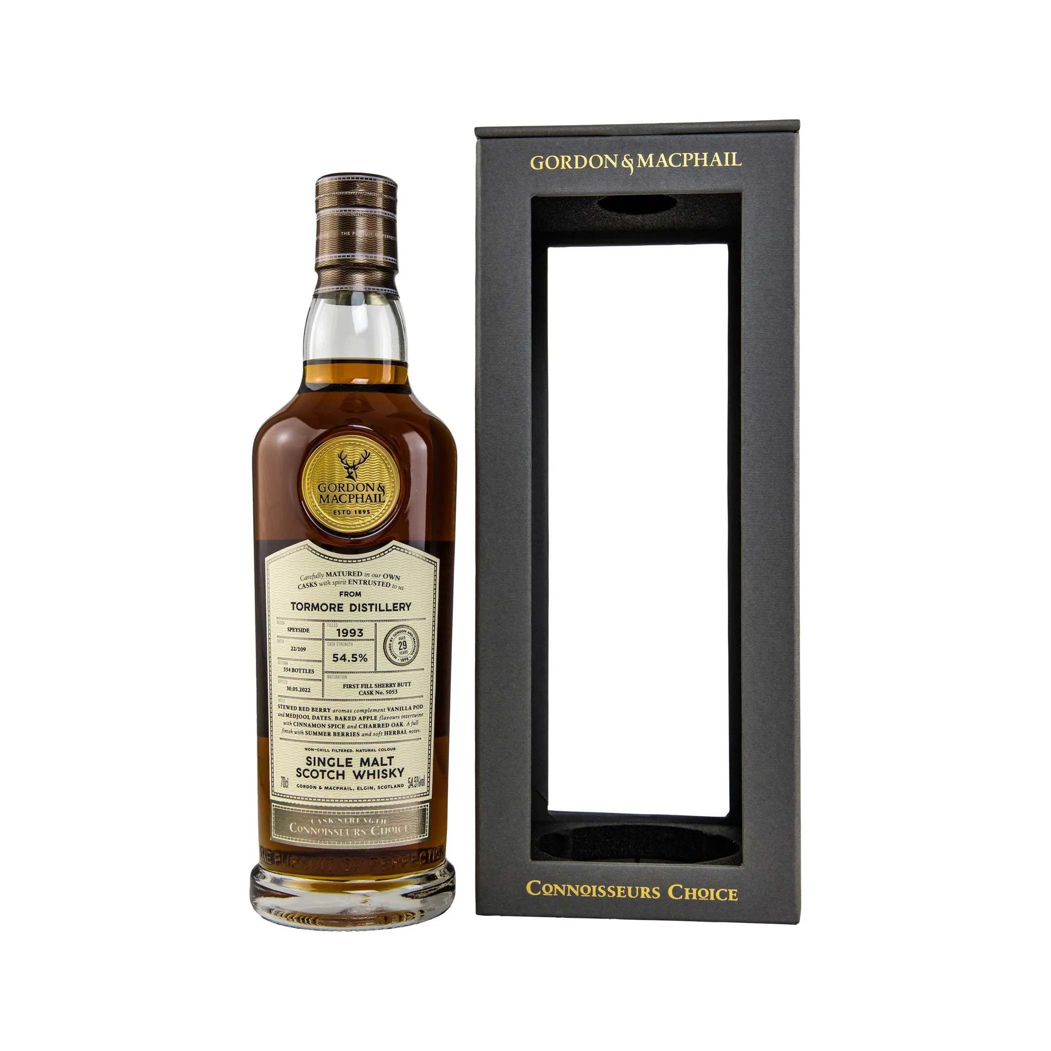 Tormore 1993/2022 - 29 Jahre First Fill Sherry Butt No. 5053 Conoisseurs Choice - Gordon & MacPhail