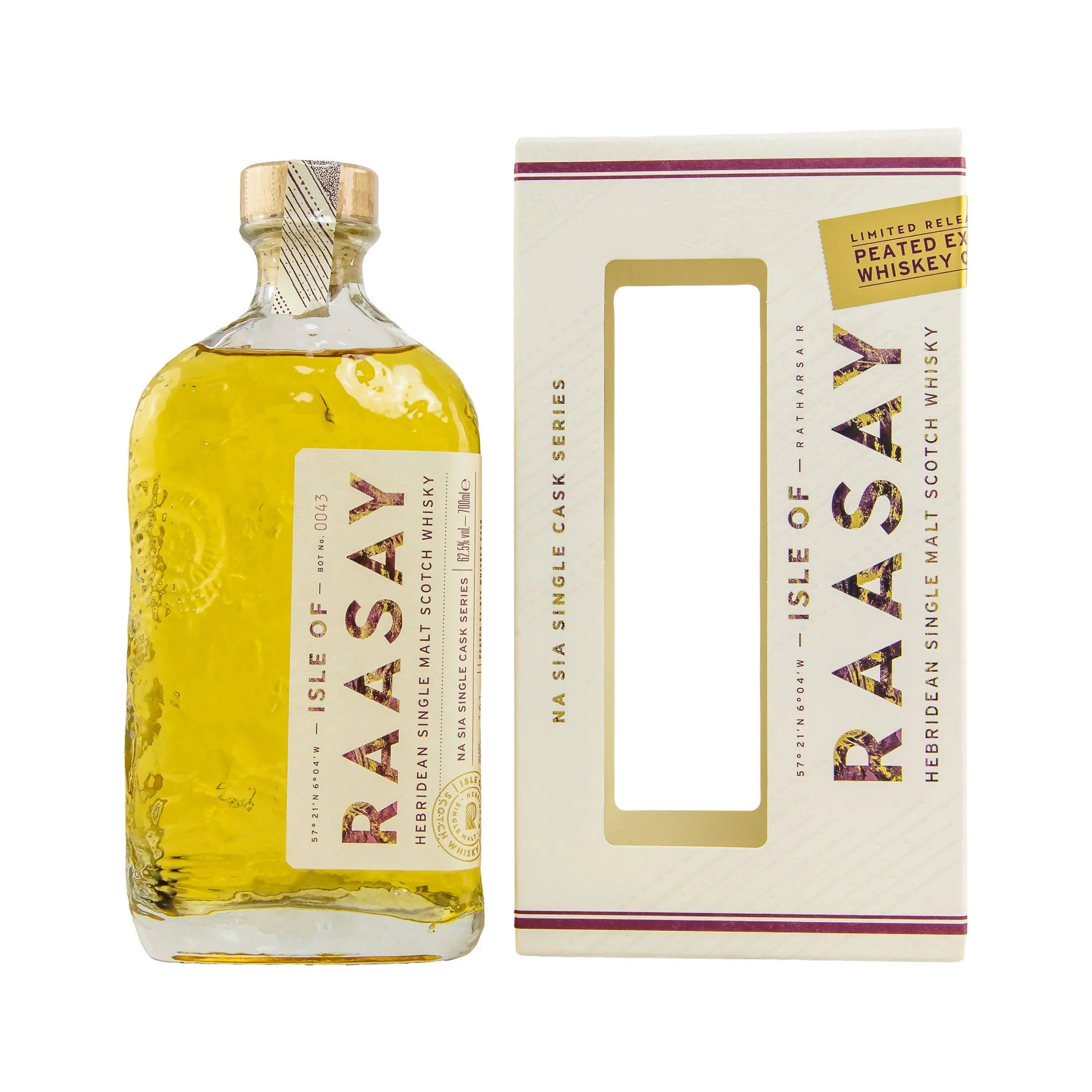 Isle of Raasay Peated First Fill Rye Whiskey Cask - Hebridean Single Malt Scotch Whisky - Na Sia Single Cask Series