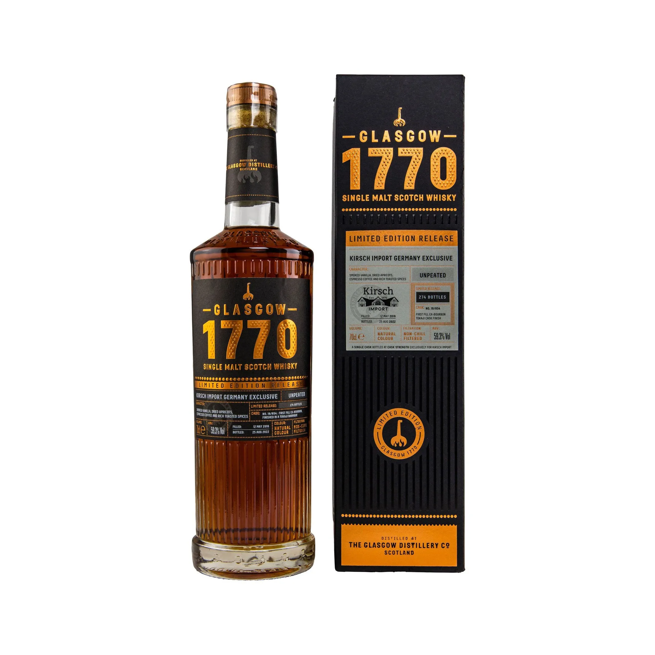 1770 Glasgow Distillery 2016/2022 - 6 Jahre - Tokaji Single Cask #16/854