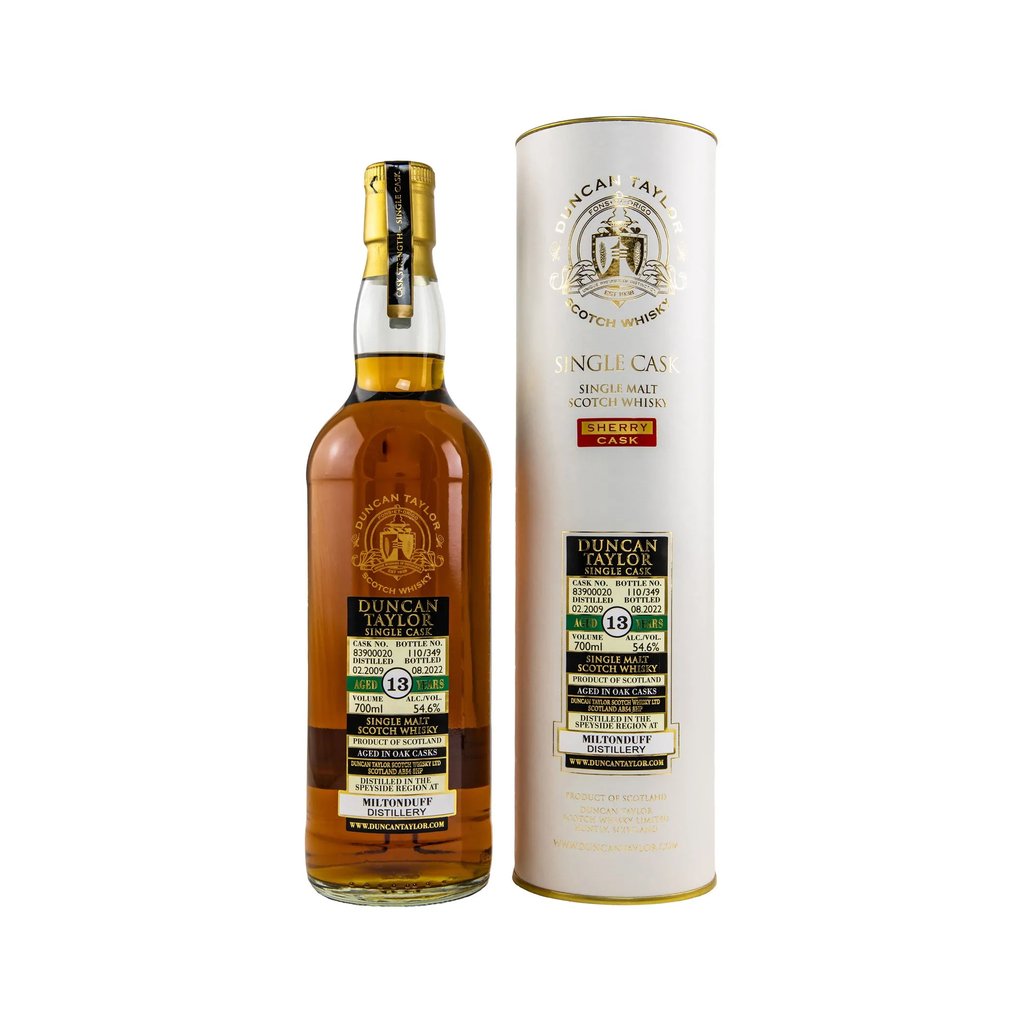 Miltonduff 2009/2022 - 13 Jahre - #83900020 - Cask Collection - Duncan Taylor