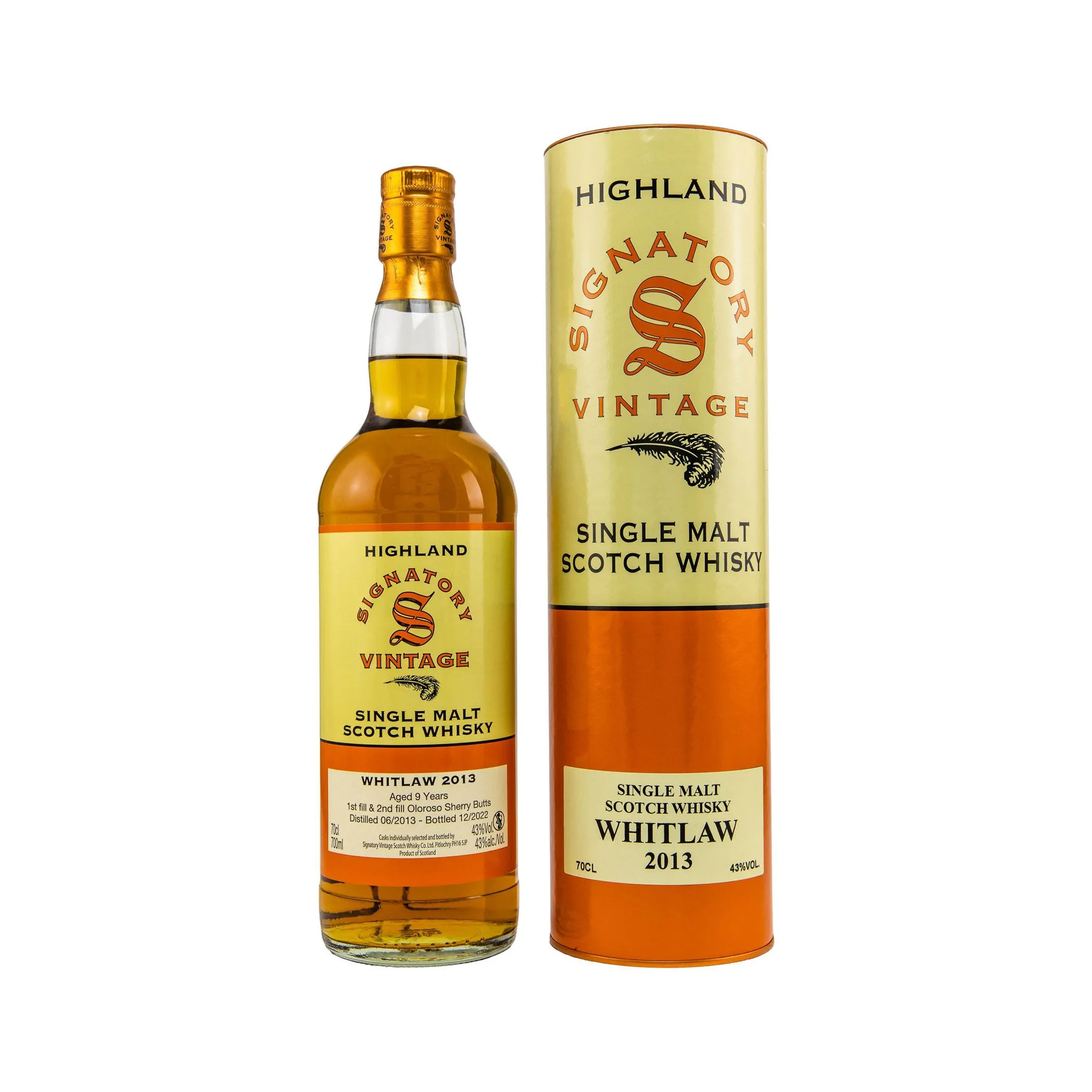 Whitlaw 2013/2022 - Signatory Vintage Highland Single Malt Scotch Whisky.