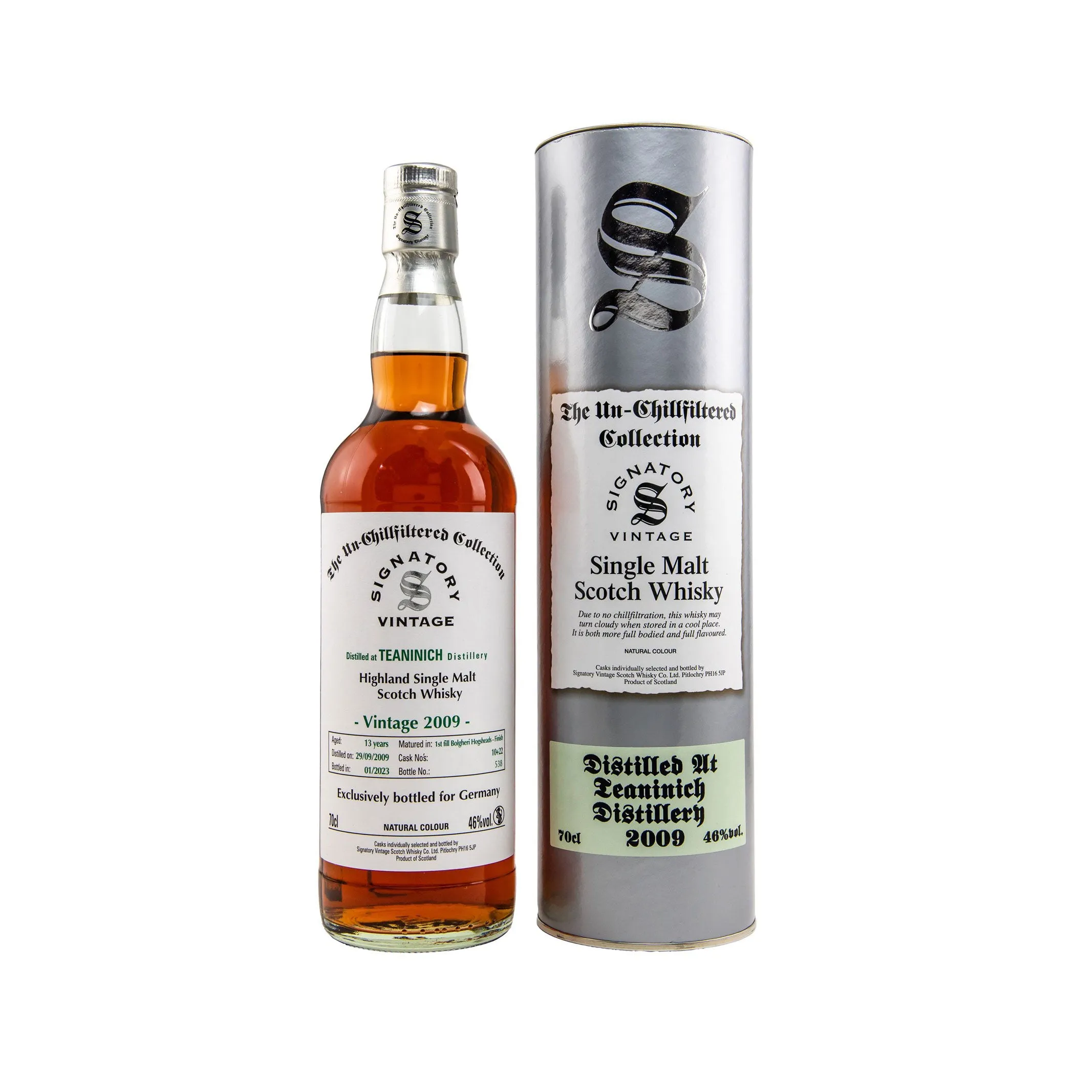 Teaninich 2009/2023 - Signatory Vintage Highland Single Malt Scotch Whisky - The Un-Chillfiltered Collection
