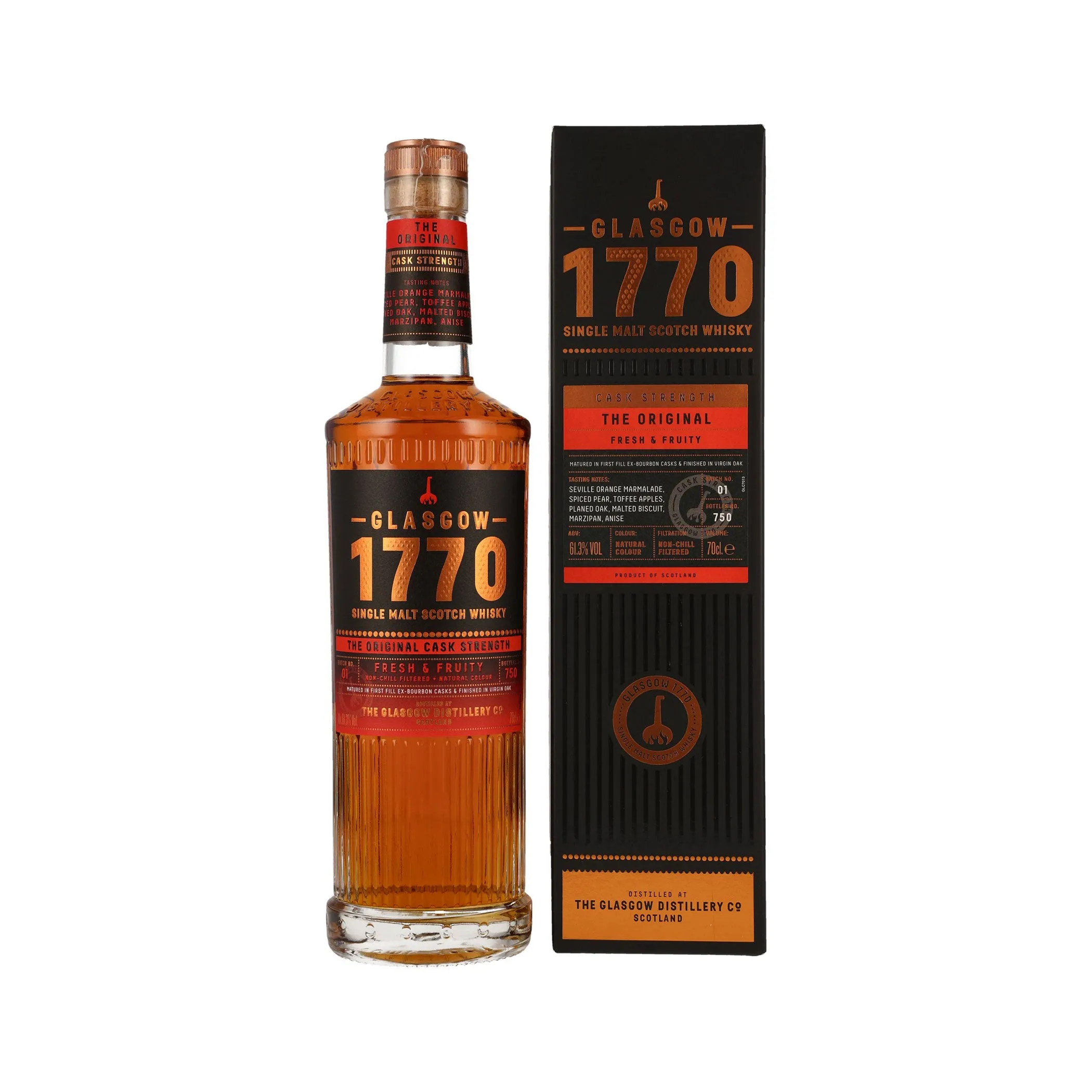1770 Glasgow Single Malt Scotch Whisky - The Original - Cask Strength Batch #1