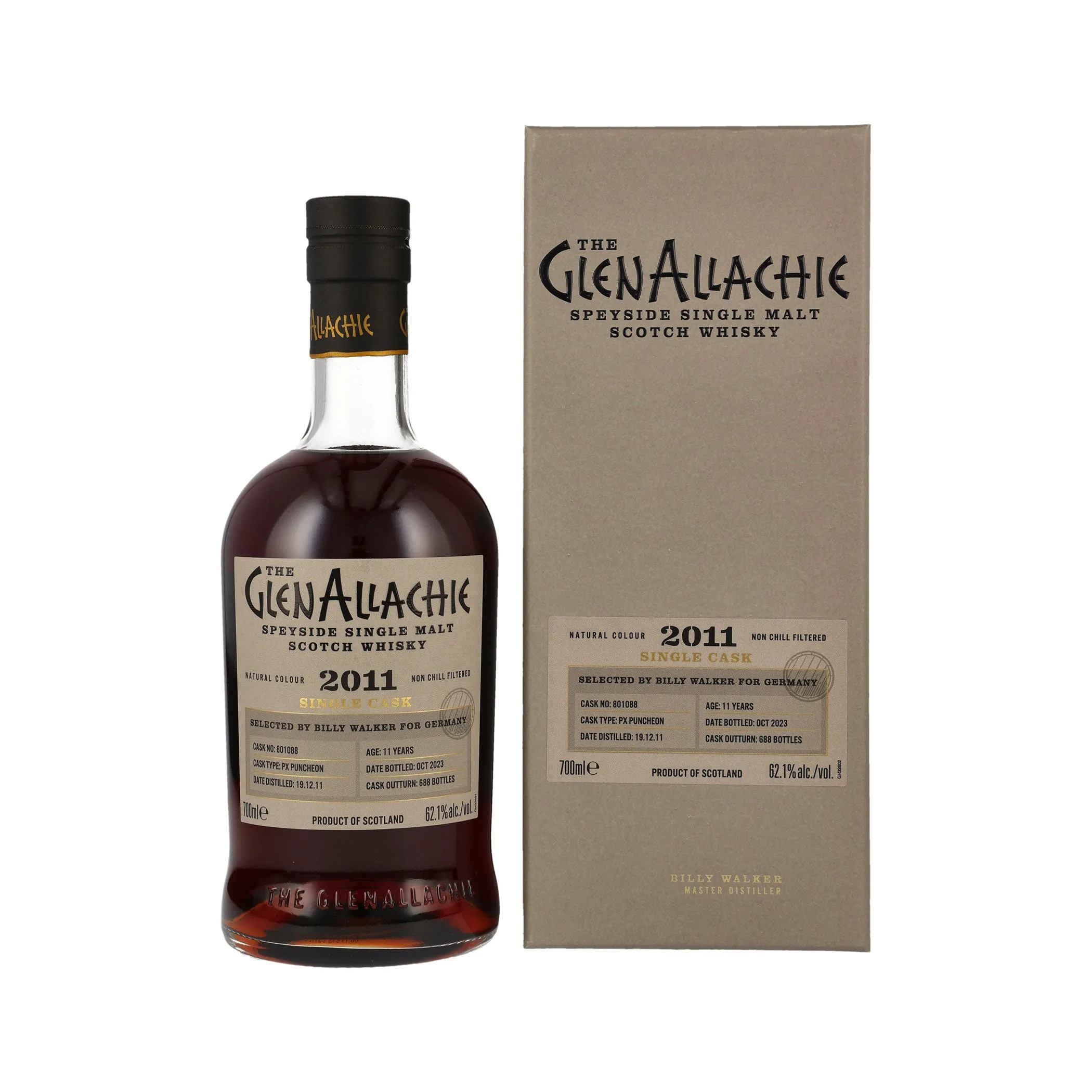 The GlenAllachie 2011/2023 – PX Puncheon - Speyside Single Malt Scotch Whisky - Selected by Billy Walker for Germany