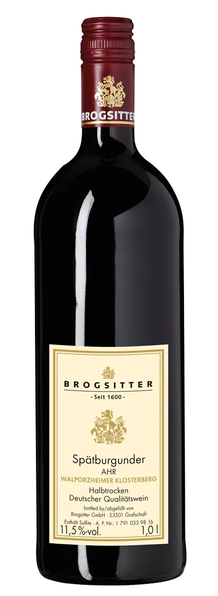 2022 Brogsitter Spätburgunder Walporzheimer Klosterberg Halbtrocken 1 Liter