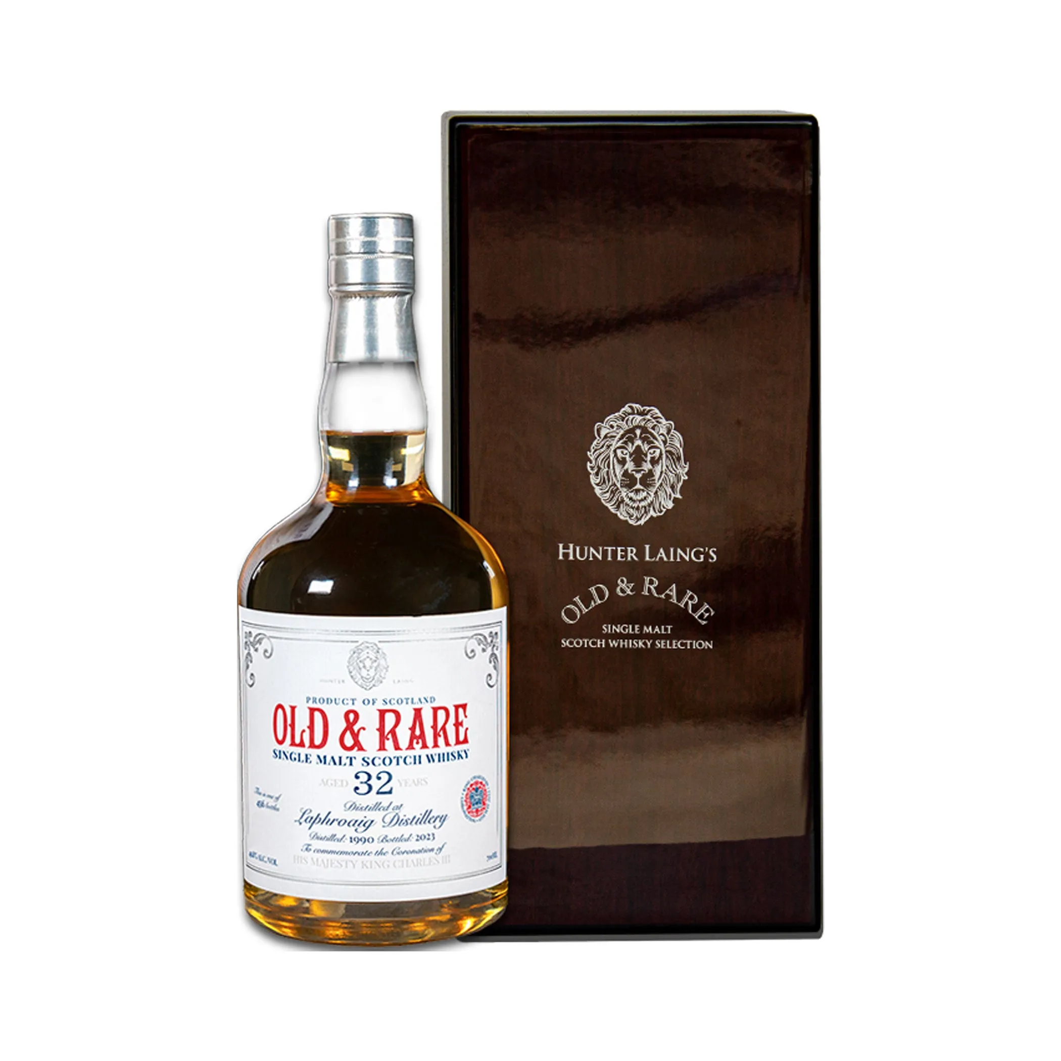 Laphroaig Vintage 1990 - Old & Rare - Hunter Laing· Coronation bottling Charles III