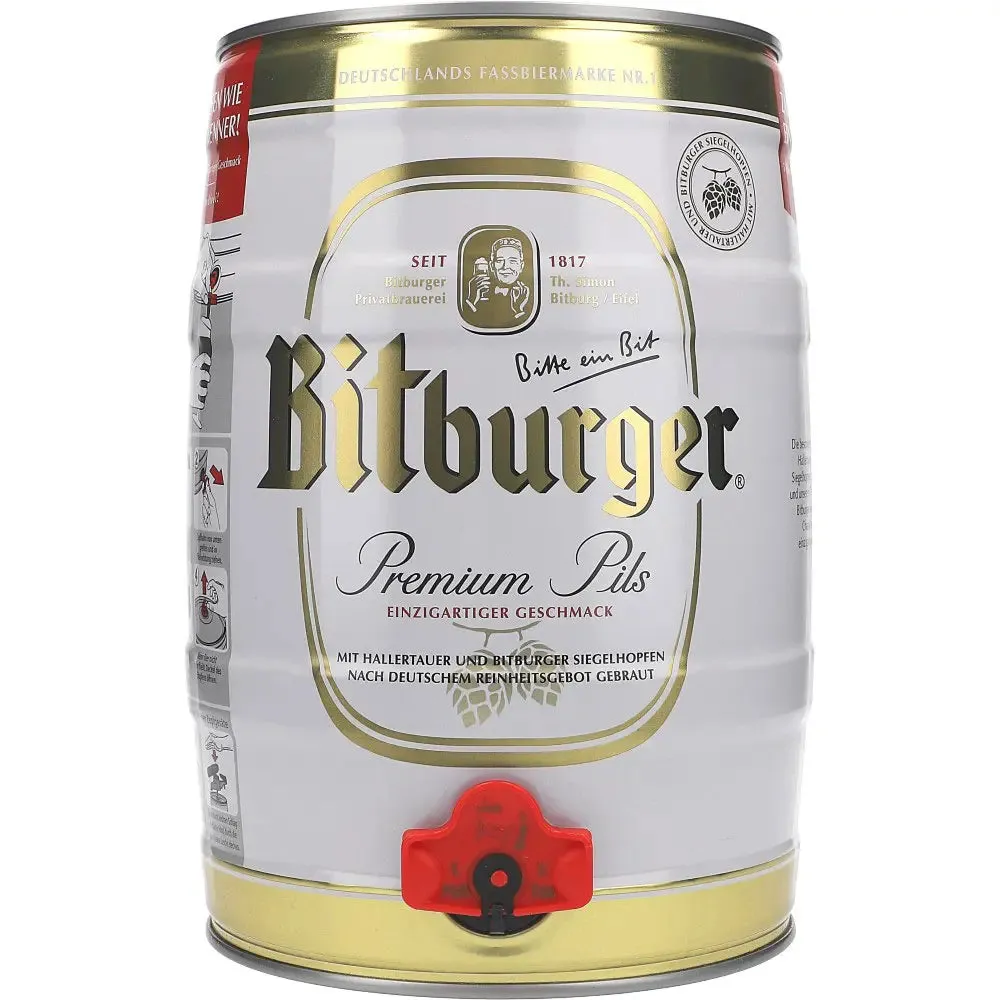 Bitburger Premium Pils 4.8 % 5L FASS