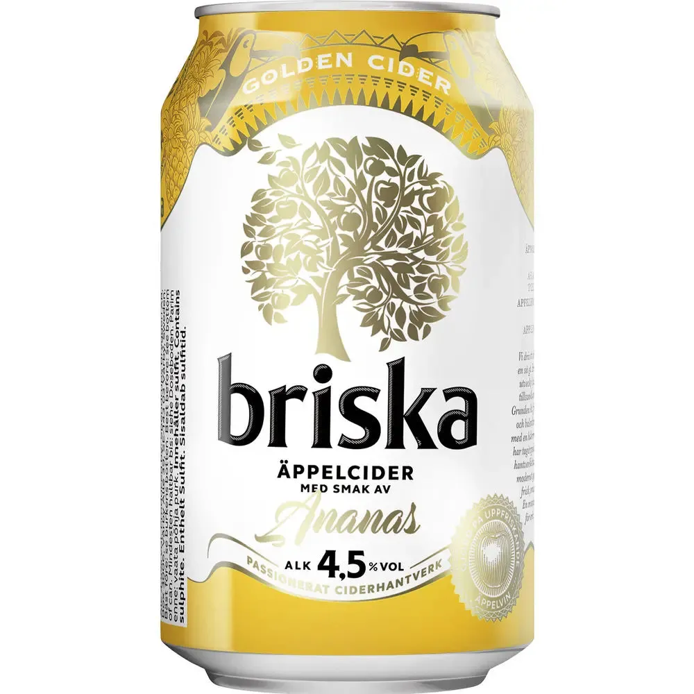 Briska Äppelcider Ananas 4,5 % TRAY 24x 0,33L zzgl. DPG Pfand