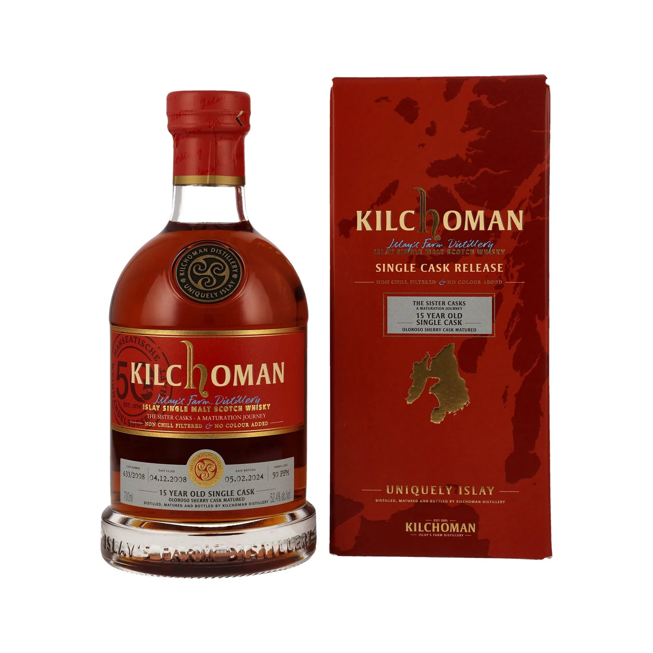 Kilchoman Vintage 2008 52,4% - 15 Jahre Single Cask – Oloroso Sherry Cask - Single Malt Scotch Whisky