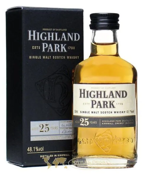 Highland Park 25 Jahre Single Malt Whisky Miniatur 5 cl