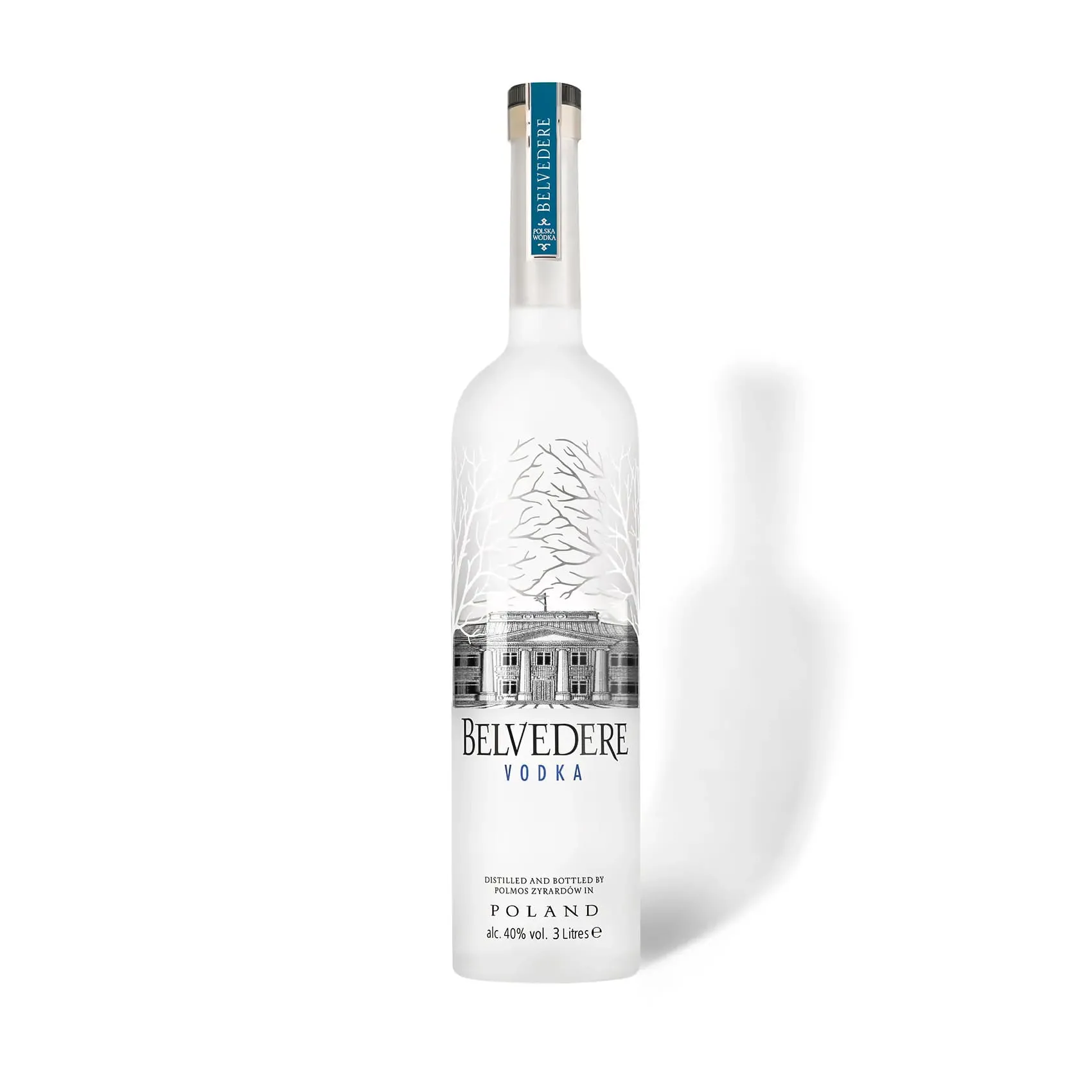 Belvedere Premium Vodka 3L 40% Vol. Flasche mit LED Beleuchtung im Boden