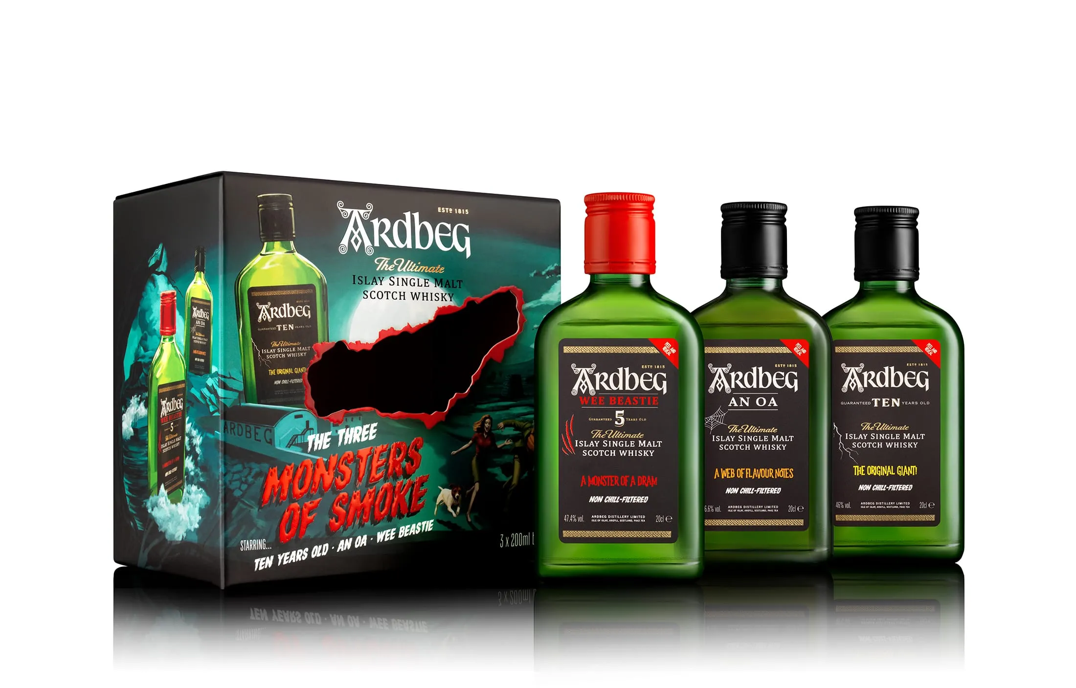 Ardbeg Monsters of Smoke Set - 3 Flaschen (0,2L) in Geschenkbox