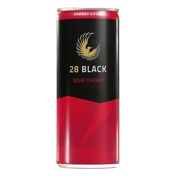 28 Black Sour Cherry Energy Drink 24x0,25L