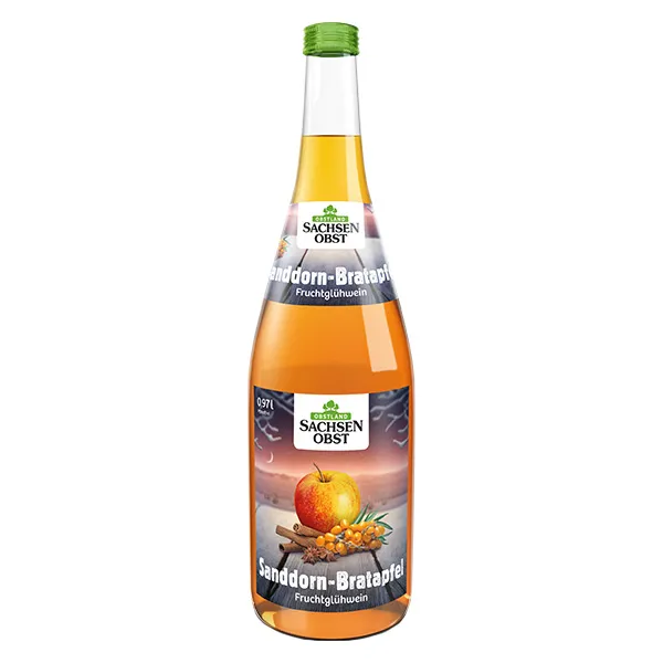 Sachsenobst Fruchtglühwein Sanddorn-Bratapfel 0,97L
