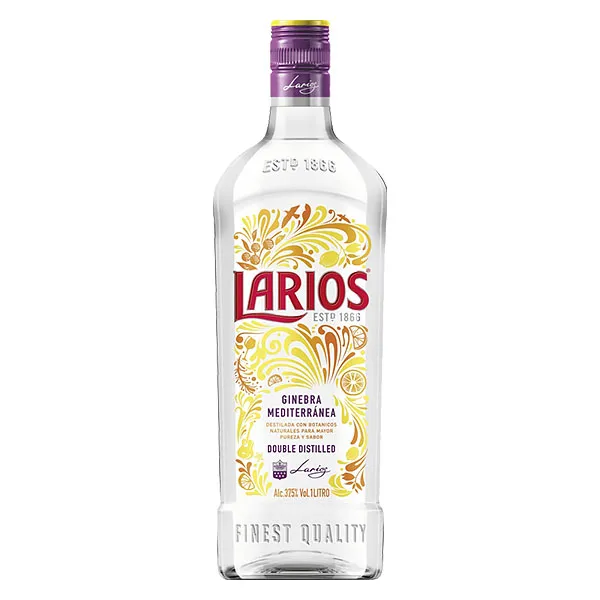 Gin Larios London Dry Gin Mediterránea 1,0L 37,5% vol