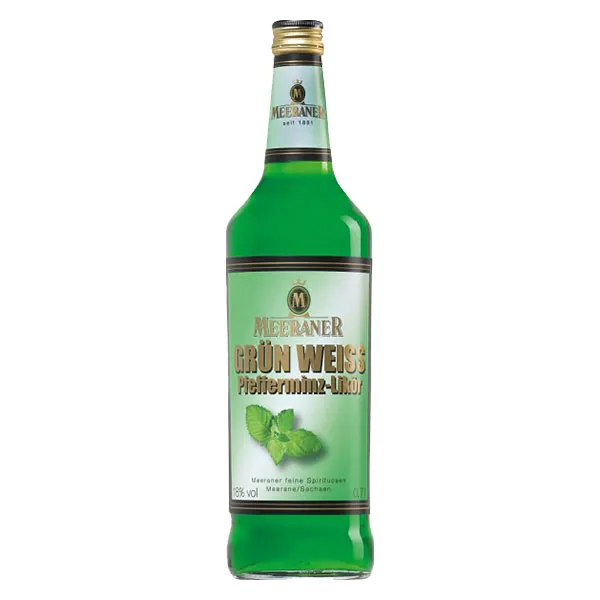 Meeraner Grün-Weiss Pfefferminzlikör 0,7L 18% vol