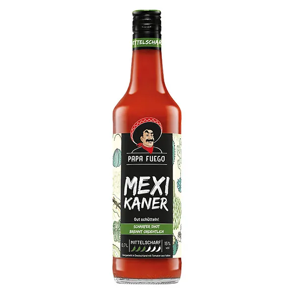 Papa Fuego Mexikaner mittelscharf 0,7L 15% vol