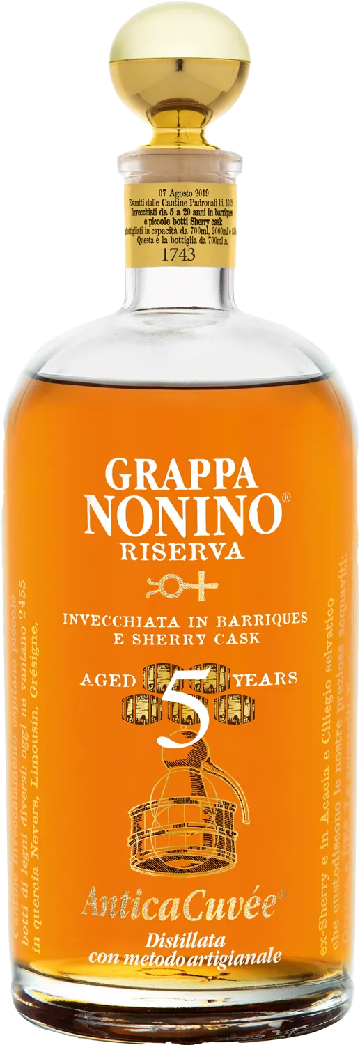 Grappa Nonino Riserva AnticaCuvée® Aged 5 Years