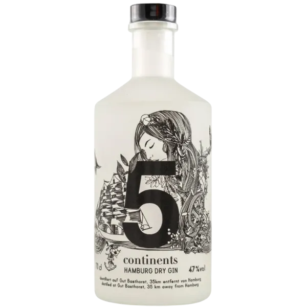 5 continents Dry Gin 47,0% Vol., 0,7 Liter5 continents