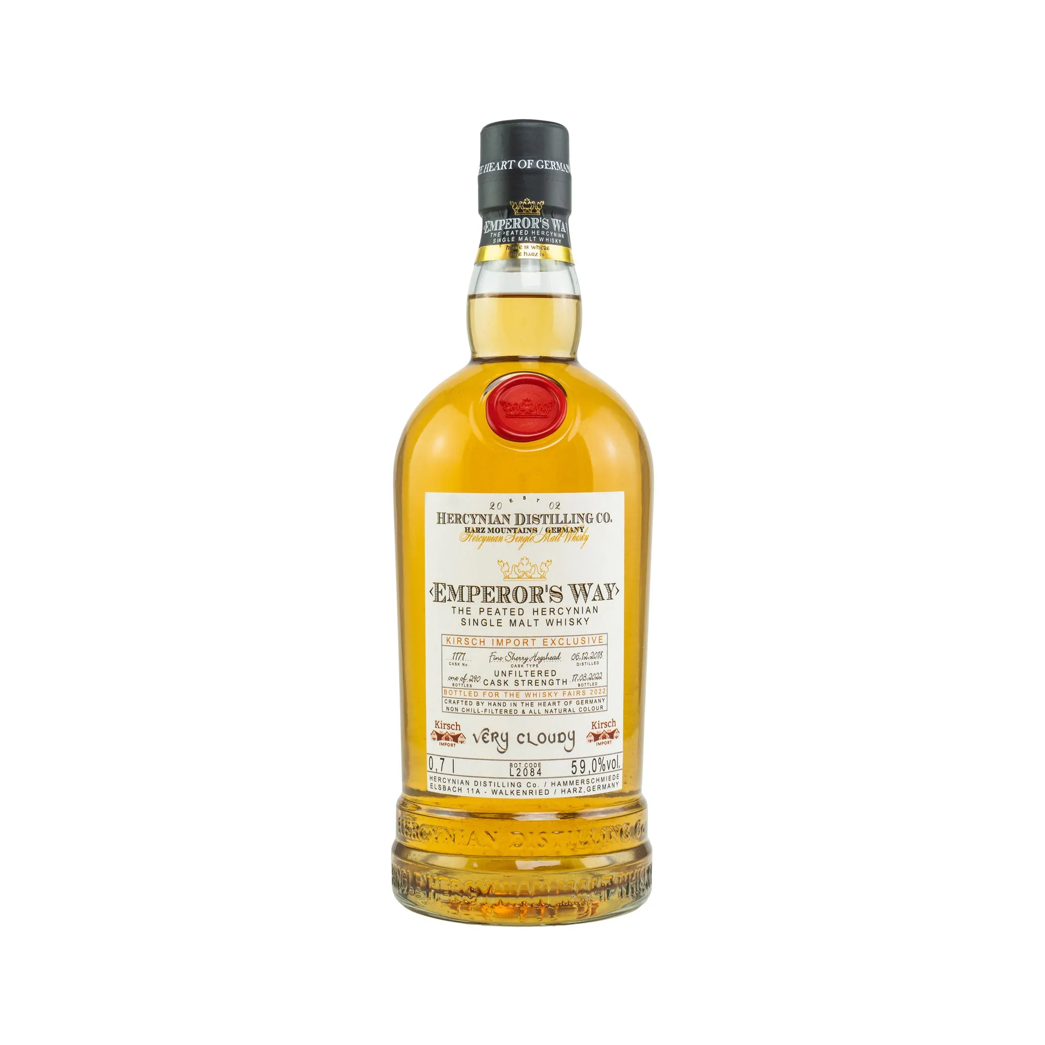 Emperors Way 2018/2022 - 3 Jahre - Fino Sherry Cask #1171 - Very Cloudy - (Hercynian Distilling)