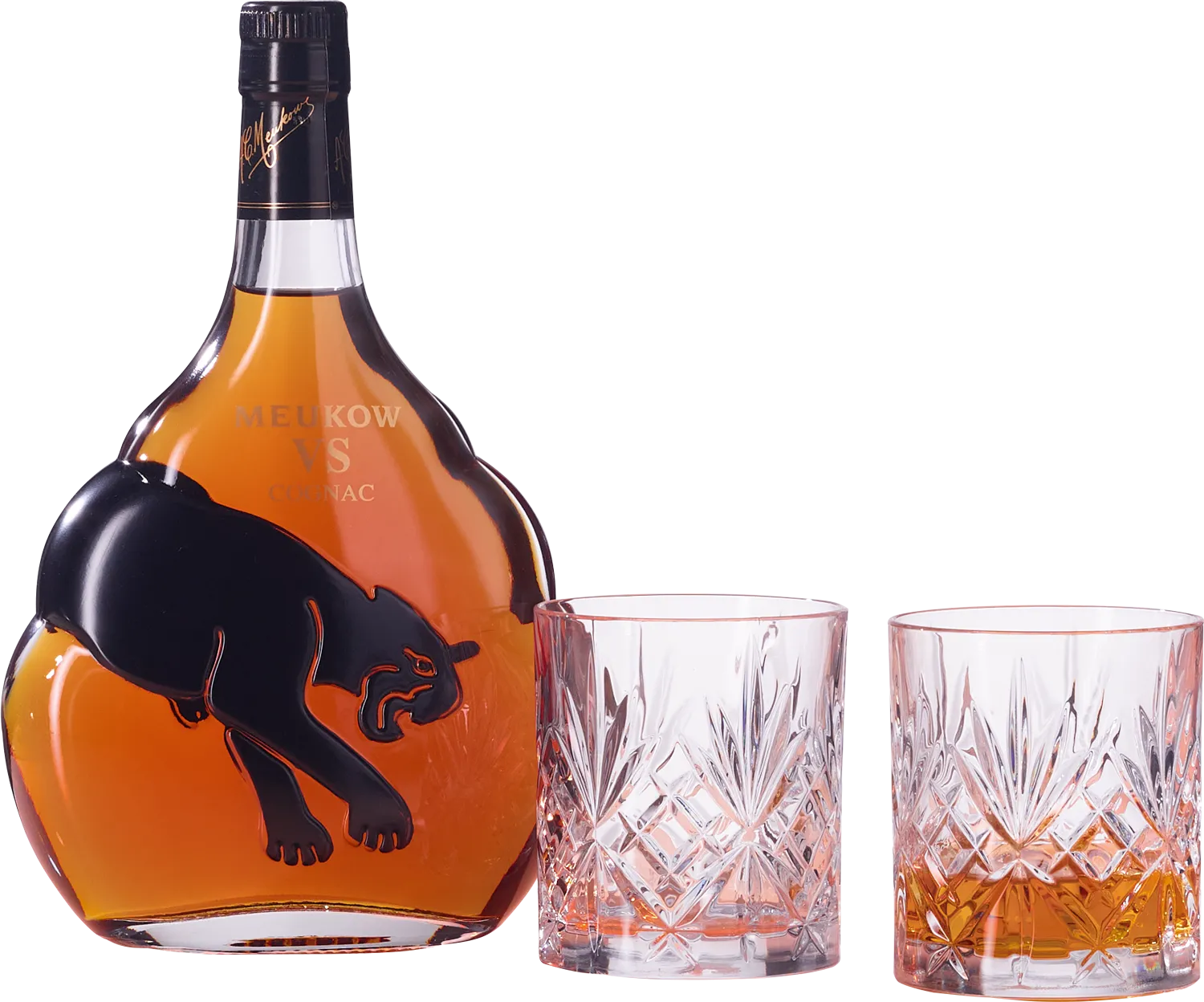 Edler Cognac Meukow + Gläser