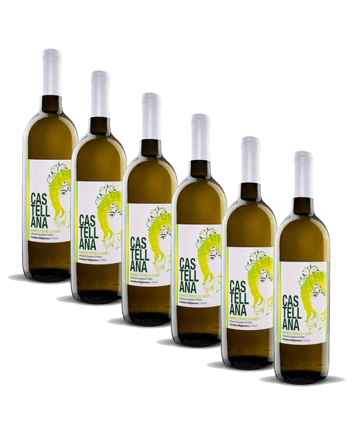 6 Bottiglie Castellana Bianco Terre di Chieti IGP 2020 - Cantina Miglianico