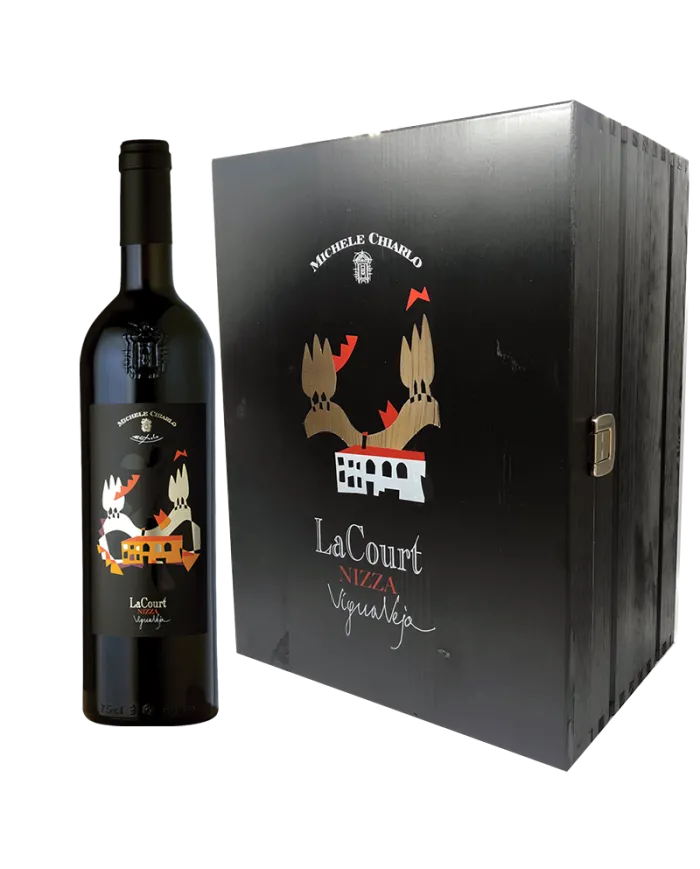 6 bottiglie La Court Barbera d’Asti Superiore Vigna Veja Nizza DOCG Riserva 2016 con cassa legno - Michele Chiarlo