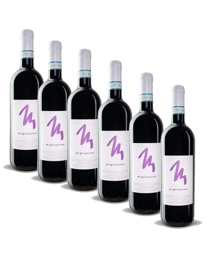 6 Bottiglie Miglianico Montepulciano d’Abruzzo DOP 2019 - Cantina Miglianico