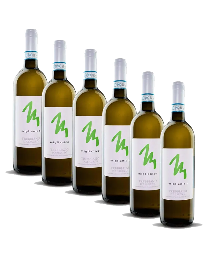 6 Bottiglie Miglianico Trebbiano d’Abruzzo DOP 2020 - Cantina Miglianico
