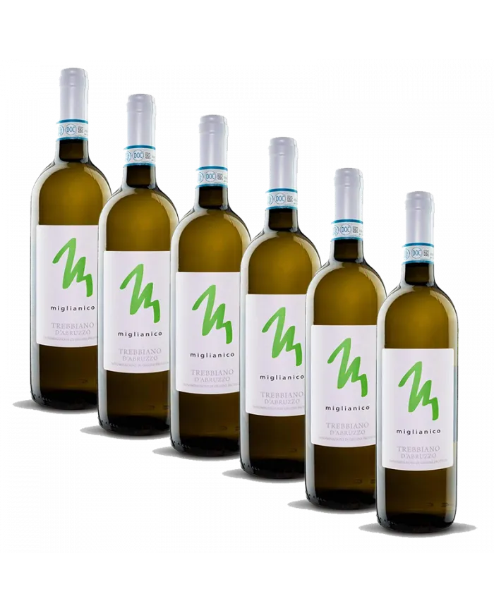 6 Bottiglie Miglianico Trebbiano d’Abruzzo DOP 2021 - Cantina Miglianico