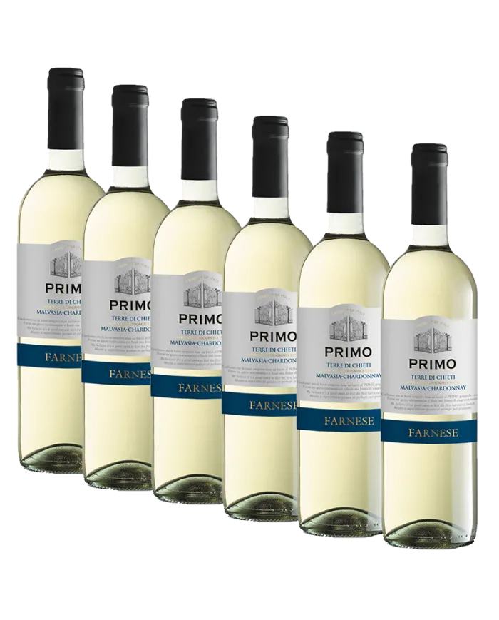 6 Bottiglie Primo Malvasia - Chardonnay Terre di Chieti IGT 2021 - Fantini Farnese