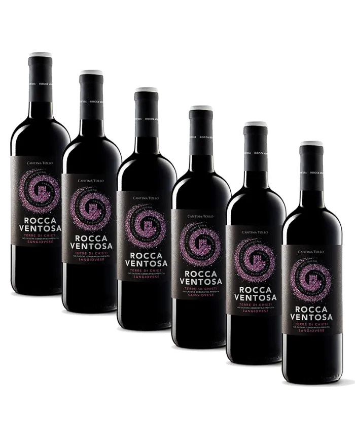 6 bottiglie Sangiovese Terre di Chieti IGP 2019 - Rocca Ventosa - Cantina Tollo