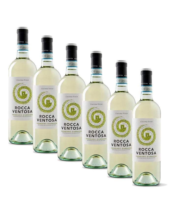 6 bottiglie Trebbiano d'Abruzzo DOP 2021 - Rocca Ventosa - Cantina Tollo