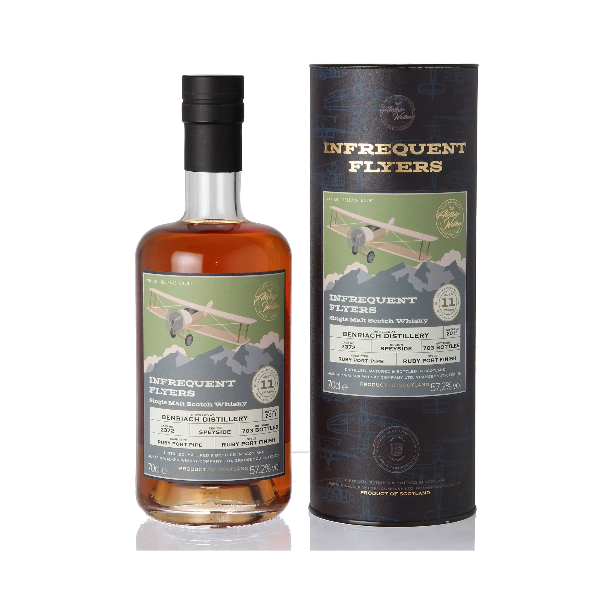 Benriach 11 Jahre 2011/2022 - Ruby Port Cask -Alistair Walker - Infrequent Flyers