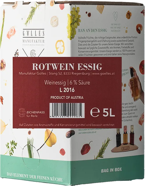 Rotwein Essig Bag in Box