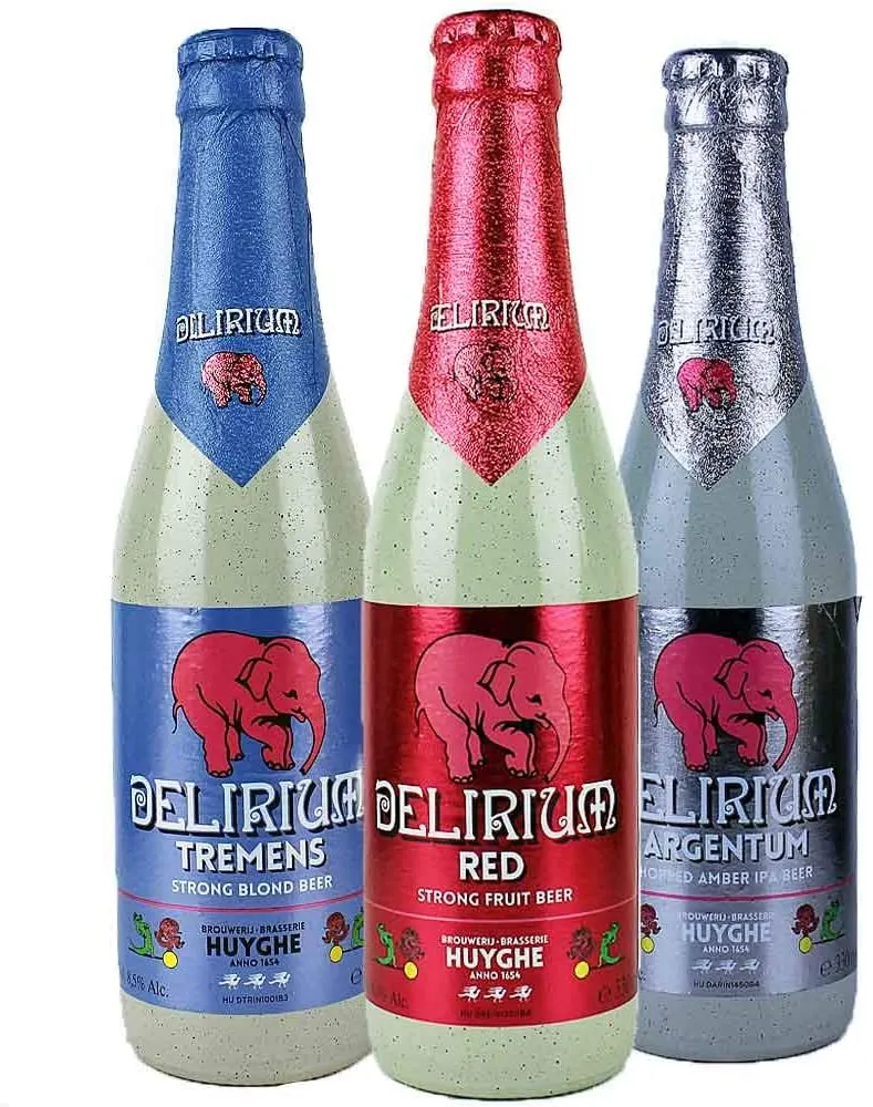 Delirium 3er Bier Set 0,33l -Stark-und Fruchtbier aus Belgien im Mix