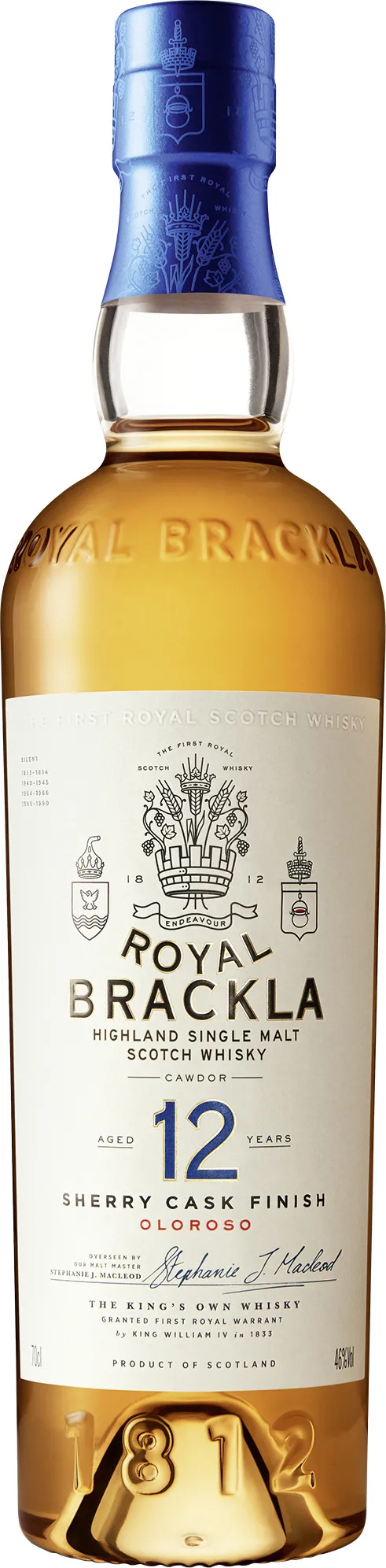 Royal Brackla Highland Single Malt Scotch Whisky 12 Years Alk.40vol.% 0,7l