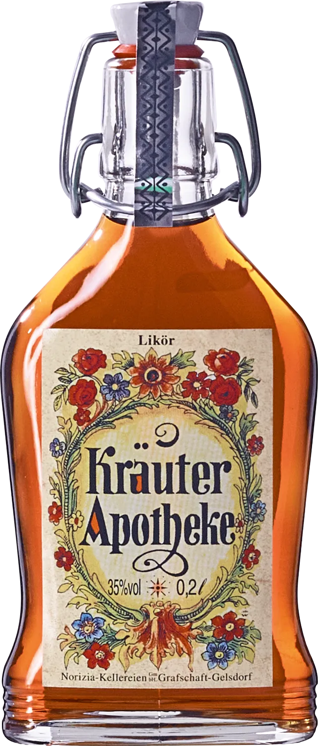 Feine Kräuterapotheke mit Bügelflasche